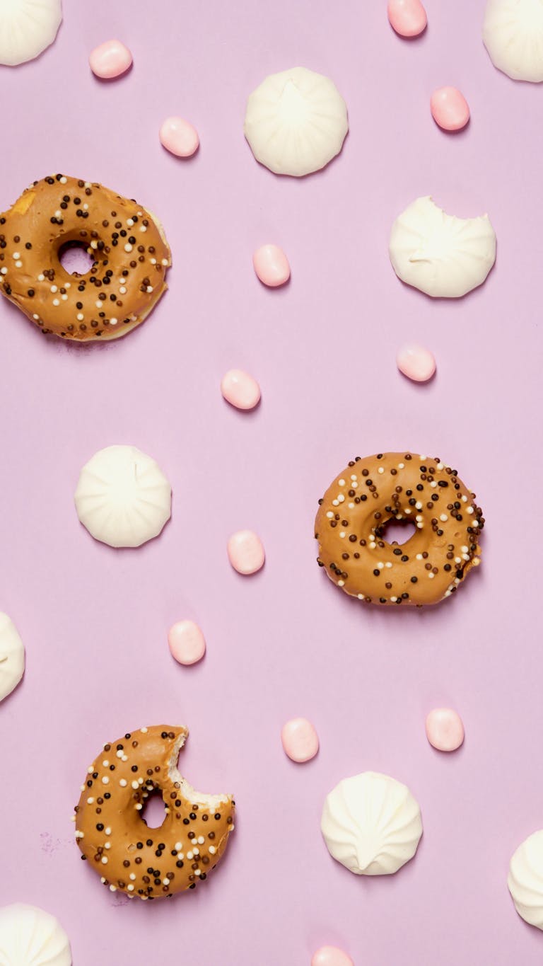 Doughnut With White Icing on Top